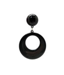Plastic Flamenco Earrings. Medium Hoop. Black 2.479€ #502821574NG